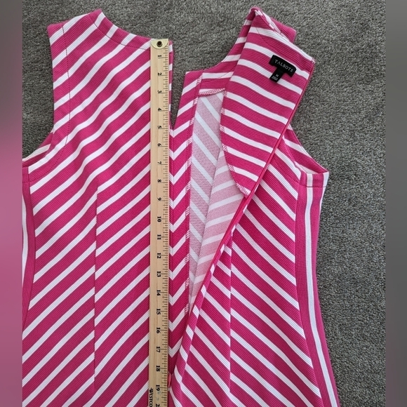 TALBOTS Pink & White Striped Dress Ladies Size Medium - Picture 10 of 12
